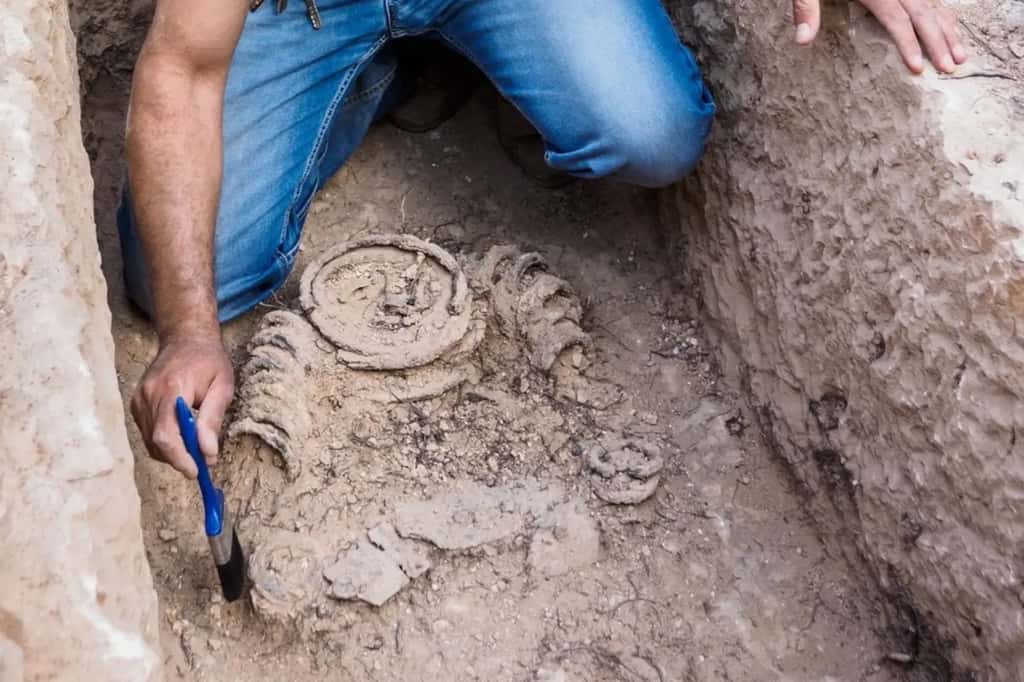 Nonne ascète byzantine à Jérusalem en Israël, il y a 1 500 ans.