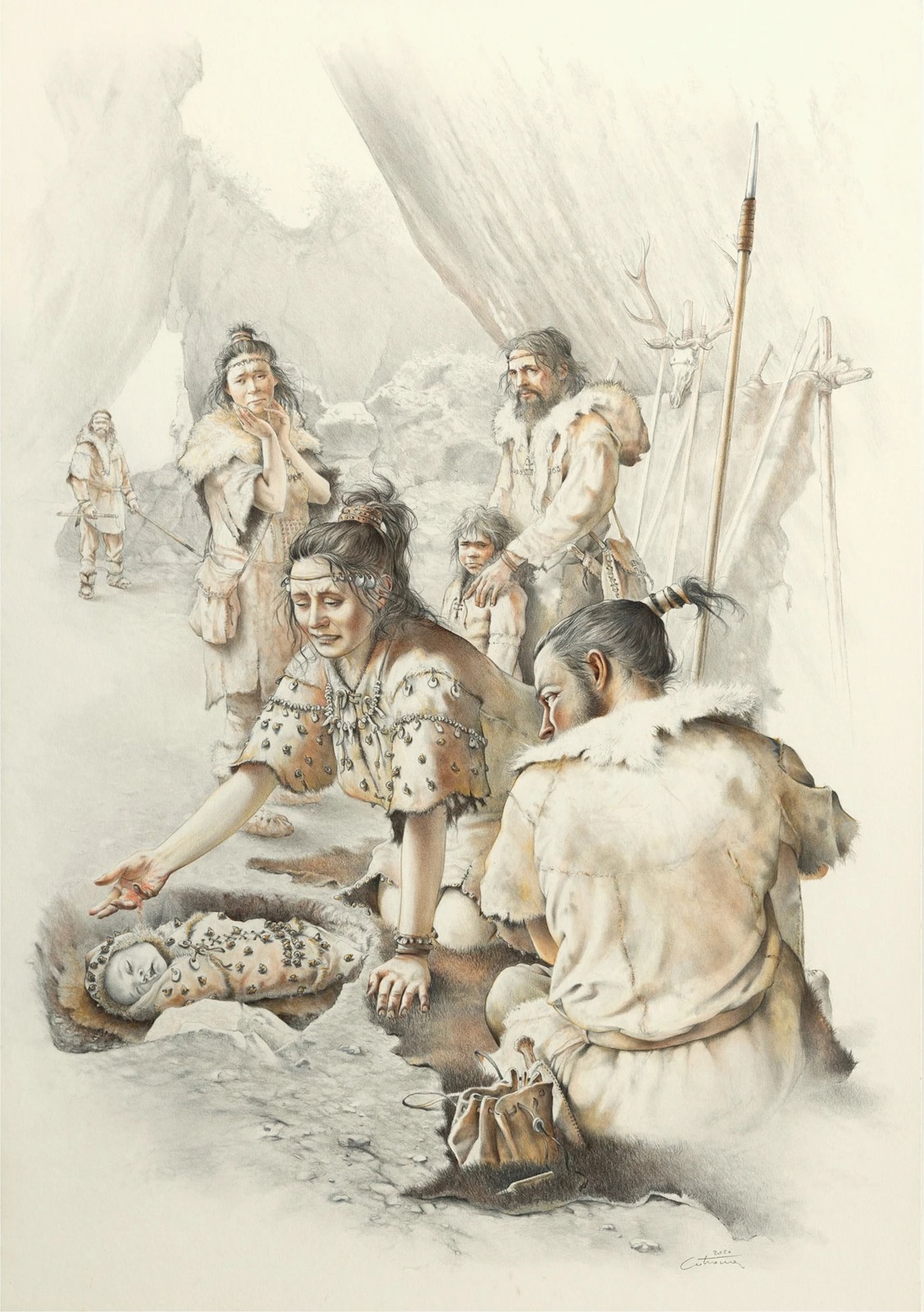 Sépulture d'un nourrisson