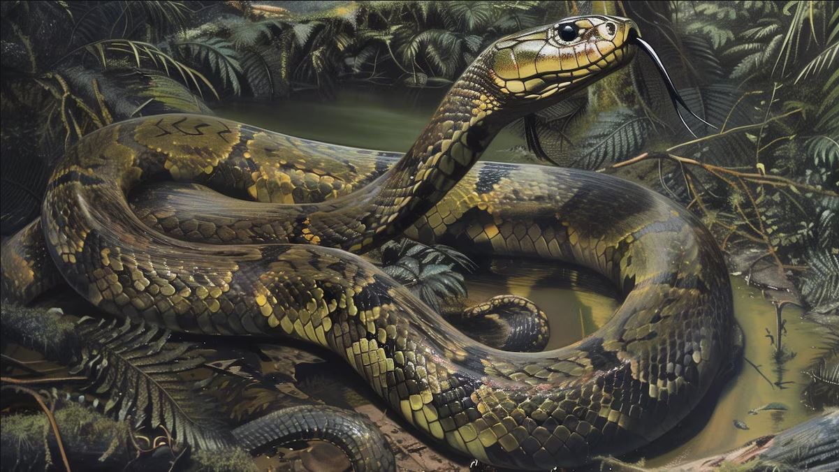Serpent Vasuki indicus (Etat de Gujarat, Inde), il y a 47 millions d'années.