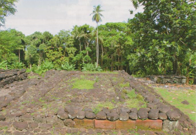 Site sacrificiel (tu'u) du tohua Upehe, à Ta'aoa, île de Hiva Oa, îles Marquises.