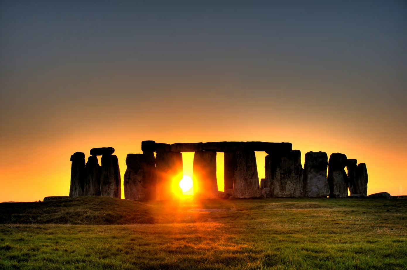 Solstices à Stonehenge au Royaume-Uni.