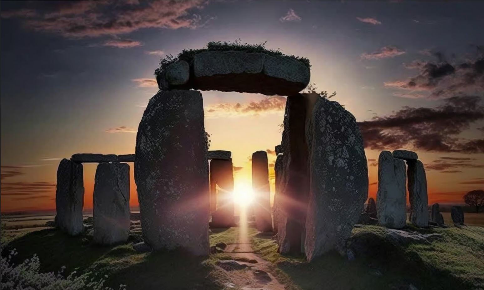 Stonehenge au solstice d'hiver au Royaume-Uni.
