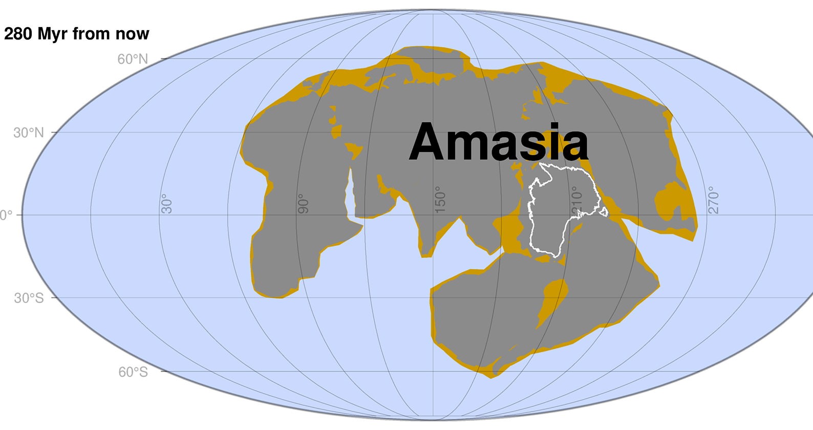 Supercontinent Amasie ou Amnasia