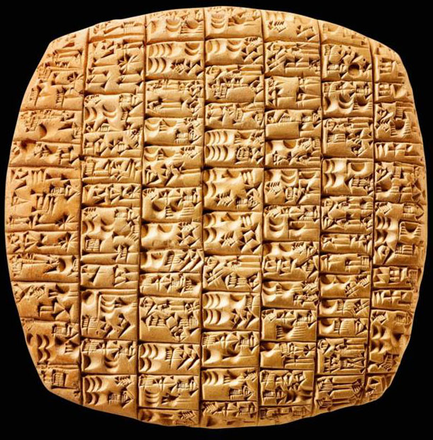 Écriture cunéiforme, il y a 5 200 ans.