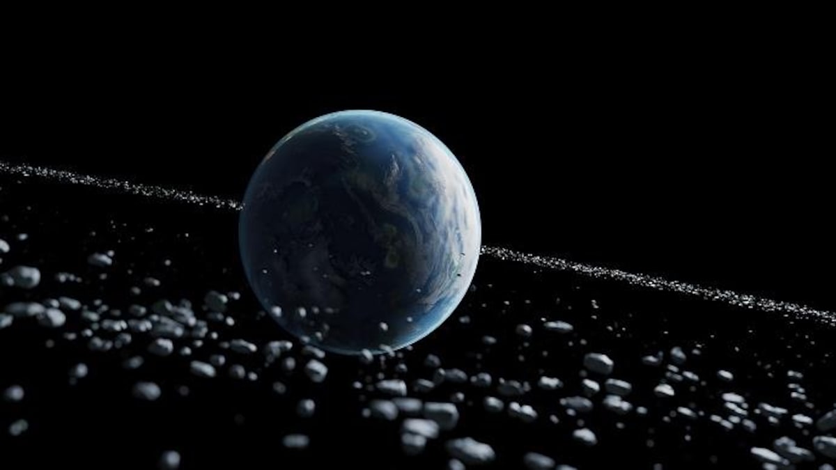 Disque de matière autour de la Terre.