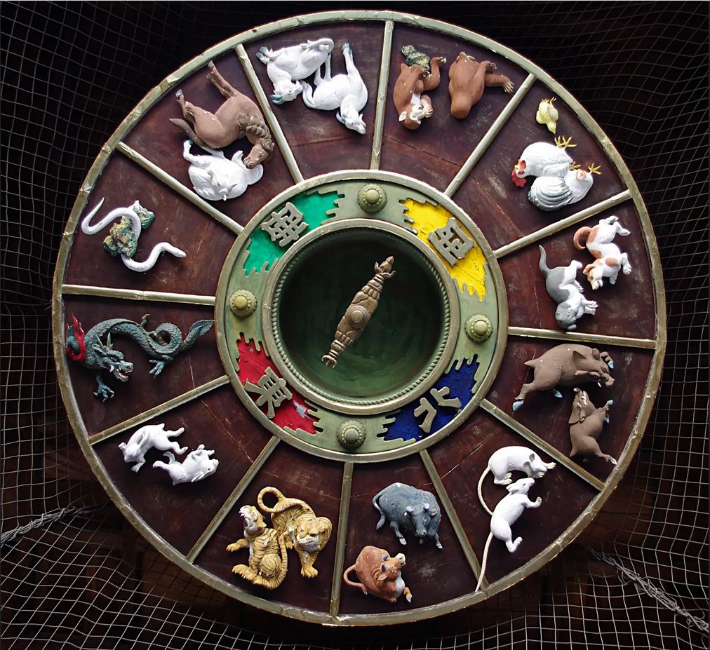23 tablettes ou planchettes en bois, calendrier sexagésimal (base 60), astrologie chinoise.