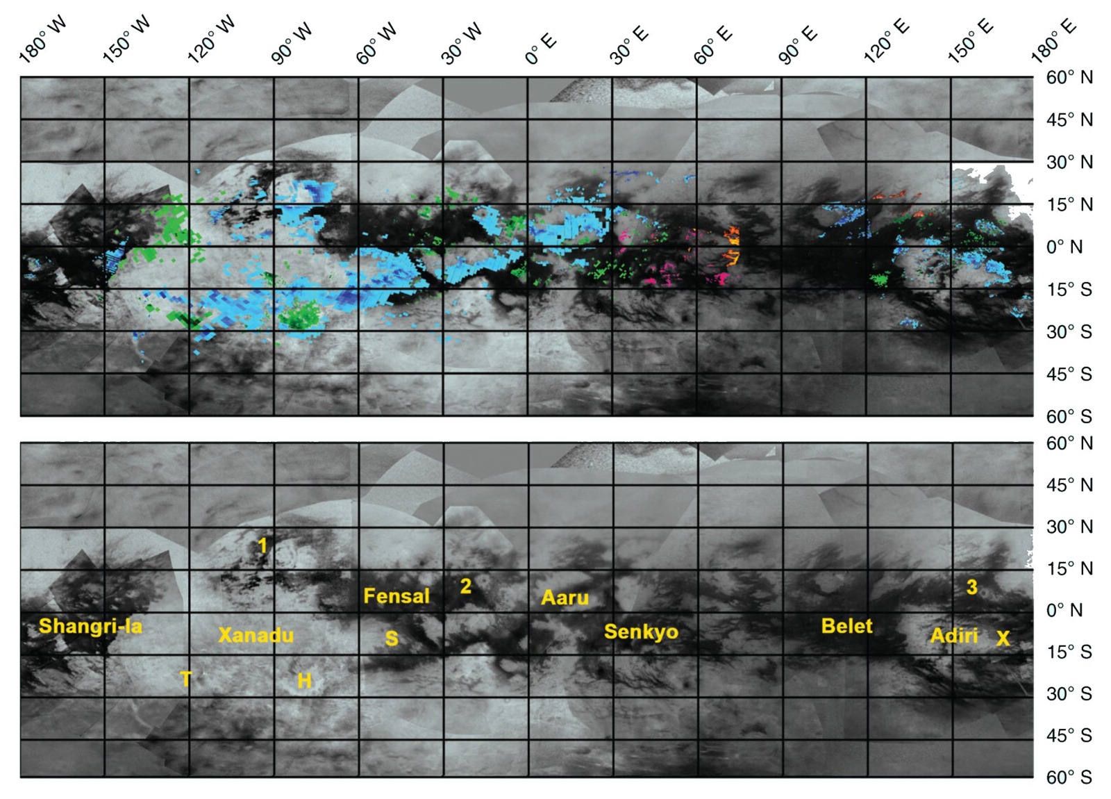 Corridor de glace sur Titan, la plus grande lune de Saturne.