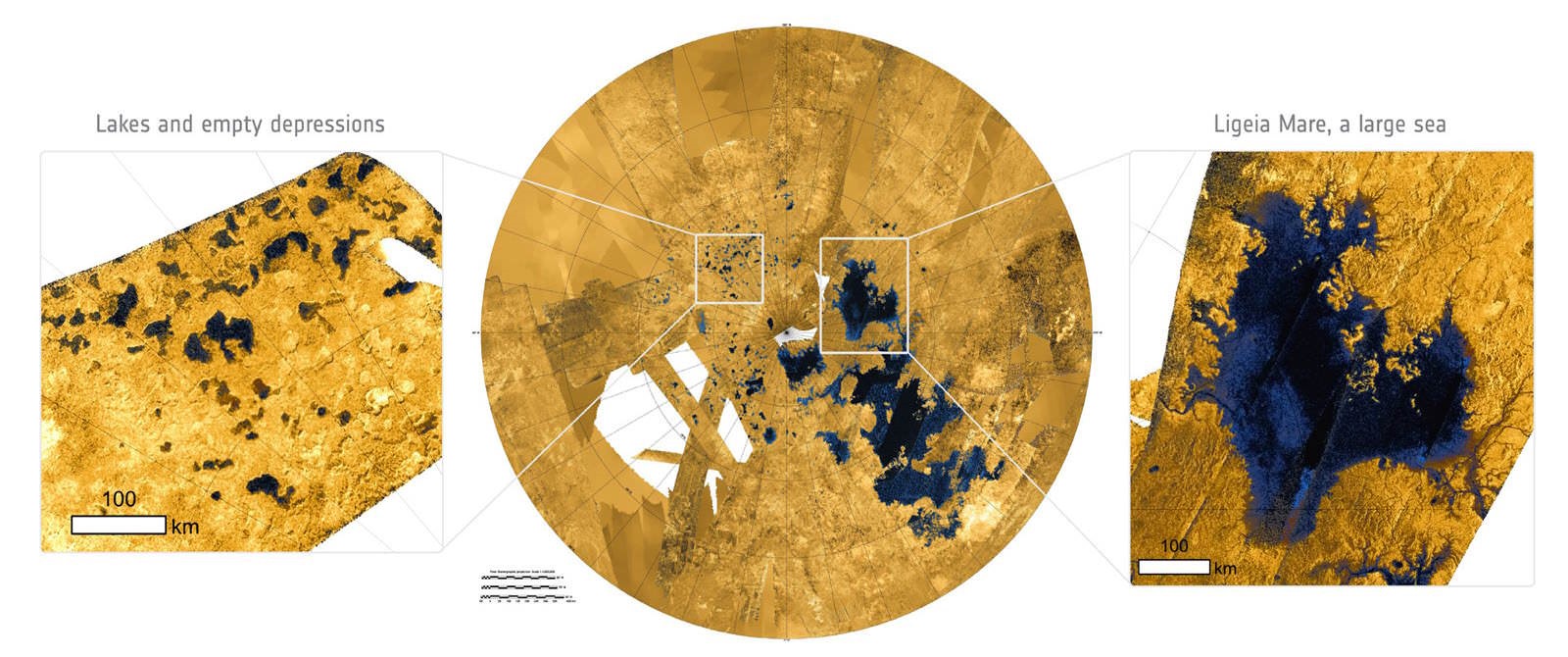 Les "îles magiques" d'icebergs poreux sur Titan, une lune de Saturne.