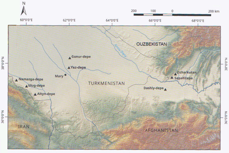 Sites archéologiques au Turkménistan