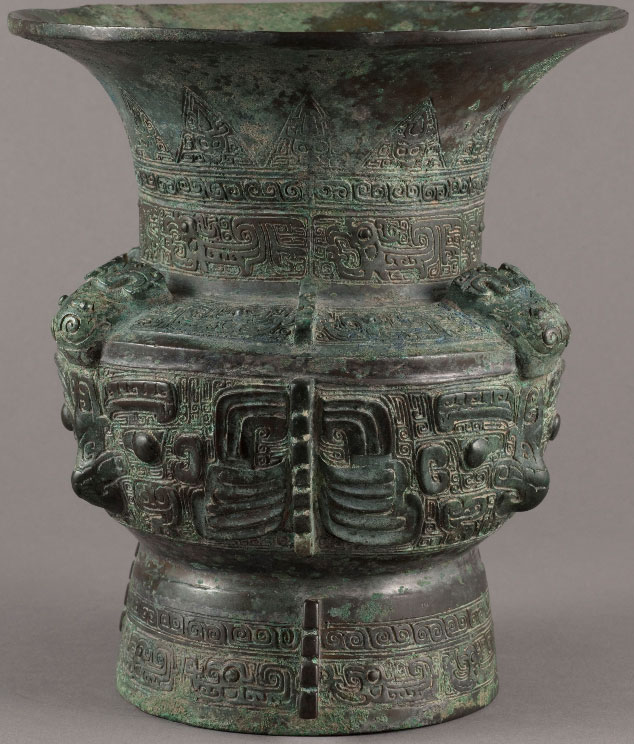 Vase zun en bronze.