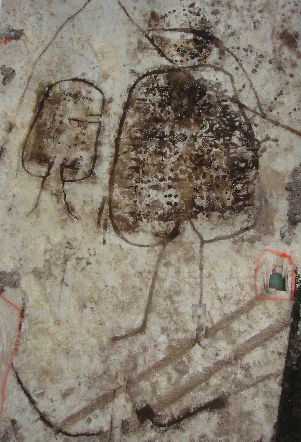 Vastes maisons (vue aérienne) à Pont-sur-Seine en l'an 3 000 ans av. J.-C.
