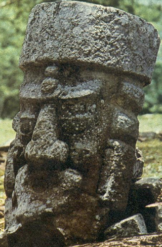 Vieil homme ou dieu Itzamna à Copan