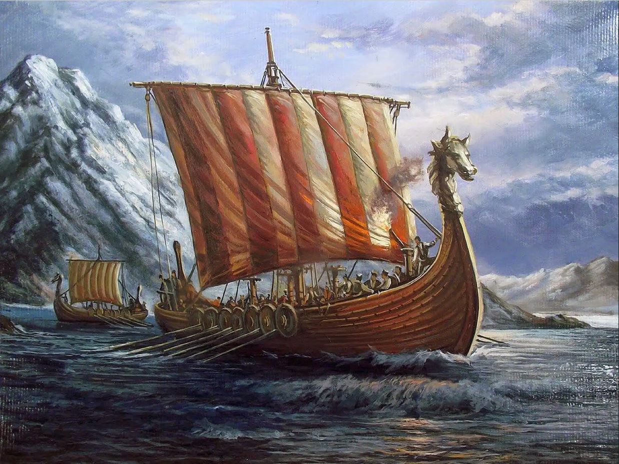 Vikings en Grande-Bretagne (mer du Nord).