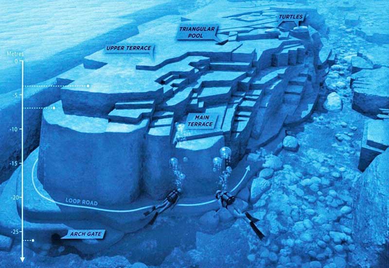 Yonaguni & ses formes g&eacute;om&eacute;triques (&icirc;les Ryukyu, Japon).